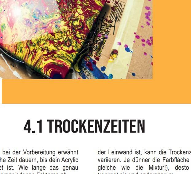 Buchauszug Nummer 2 aus dem Acrylic Pouring 1 x 1 E-Book